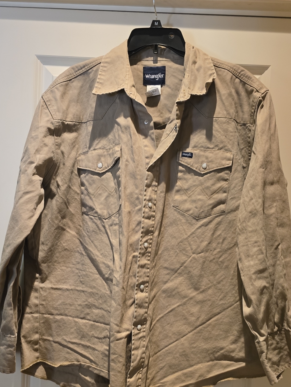 Wrangler Beige Western Shirt Jacket